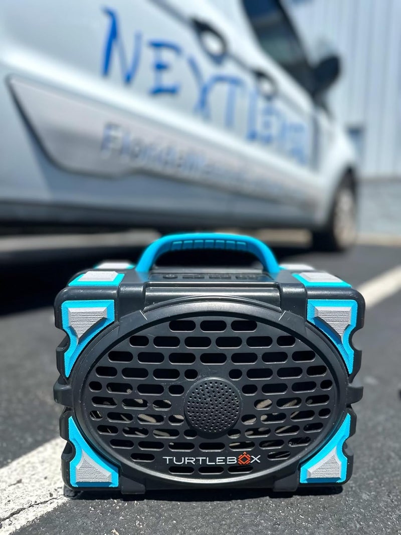 Next Level Inc | Turtlebox Seadek Pads | Fits Gen 2 and Gen 3 Models | Custom Ninja Turtle Design | Adhesive Backing | Turtlebox Speaker Accessories | Storm Gray/Ruby Red - Image 3